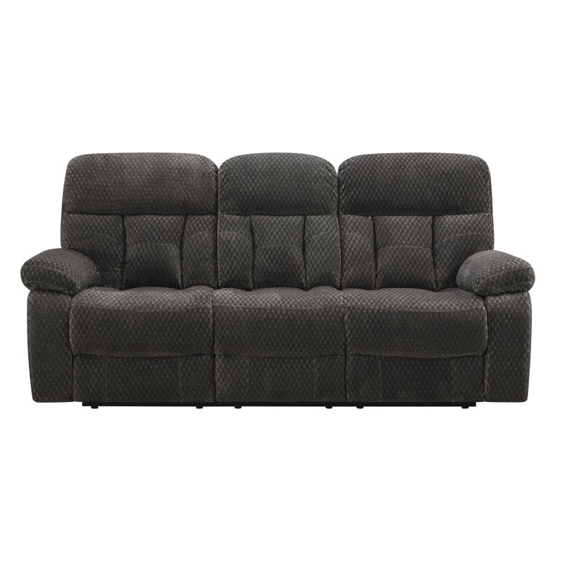 Canapé inclinable avec repose-pieds électrique Carlett, Polyester 100 % brun / gris