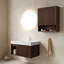 Ensemble de salle de bain EIDEN 36 + TOBI 26, meuble-lavabo de salle de bain mural, plateau en pierre frittée Cal Vein, lavabo en céramique, 1 trou de robinet pré-percé, robinet et drain exclus, couleur grain de bois naturel-1974269681-1974269686-1974269692