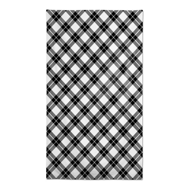 Nappe rectangulaire en polyester Vichy, Noir