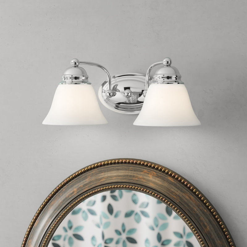 Charmaine 2 - Light Dimmable Vanity Light, 100 Watt, Alabaster, Polished Chrome