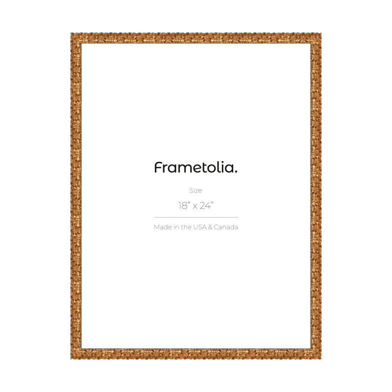 Frametolia Golden Age Vintage Wall Frame - 1-1/2" Width - No Mat, Gold, 18" x 24"
