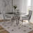 47 Inch Round Glass Top Metal Base Dining Table-204658407