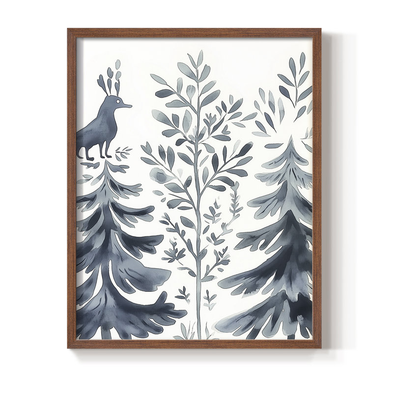 «Christmas Holiday», art encadré CECXXII, bois massif, H 11 po x l 9 po, Noyer