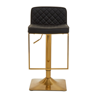 Ainoriitta Swivel Upholstered Adjustable Height Counter Stool with Metal Frame