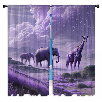 Rideaux de fenêtre mauve mauve Savannah