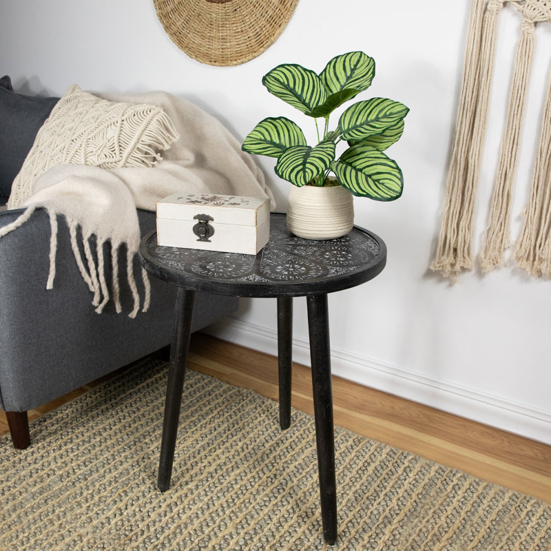 Solid Wood Top End Table