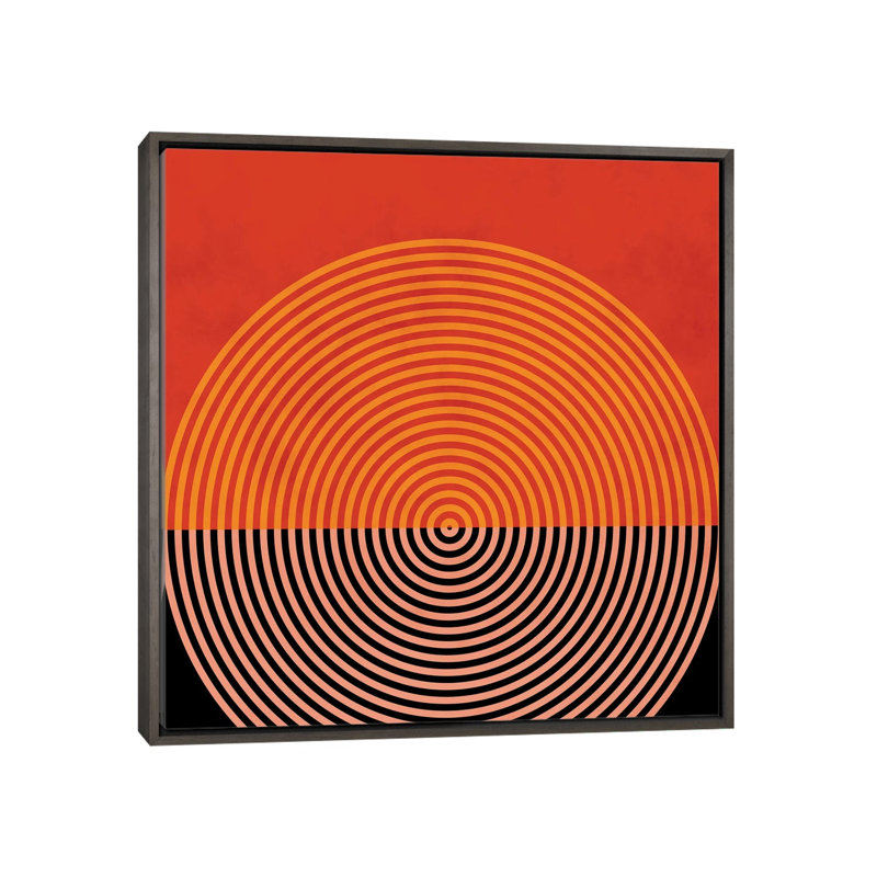 «Lines and Shapes I» par Ana Rut Bré - impression d'art graphique, H 26 po x l 26 po x P 1,5 po, Toile avec cadre gris
