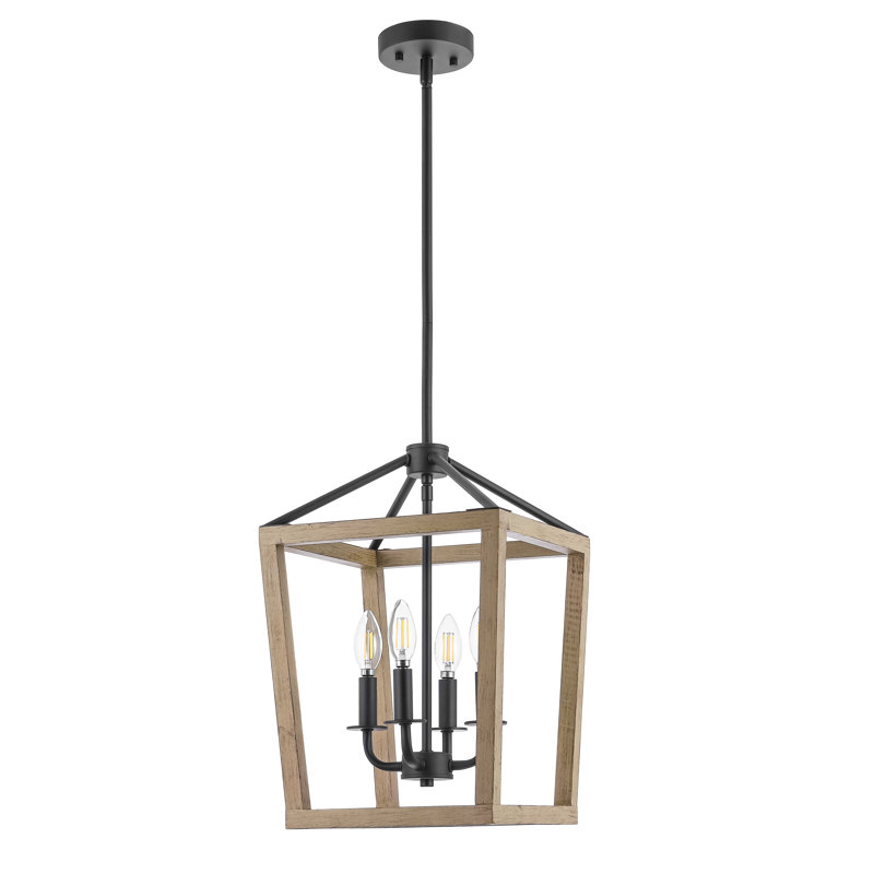 Luminaire suspendu rectangulaire 4 lumières Obell
