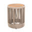 Weather - Mobilier de patio pour table d'appoint en corde et en bois, 18,68 pouces de hauteur, convenant au chevet avec utilisation détaillée, 15 de large, capacité de 175 lb-1199000036