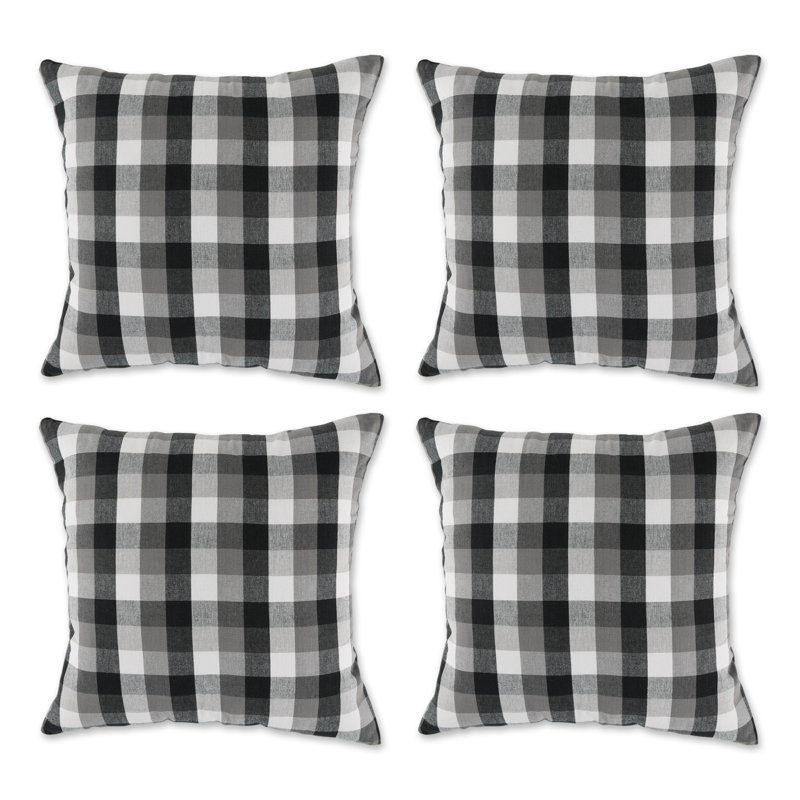  Outdoor Square Cotton Pillow Cover, Gray