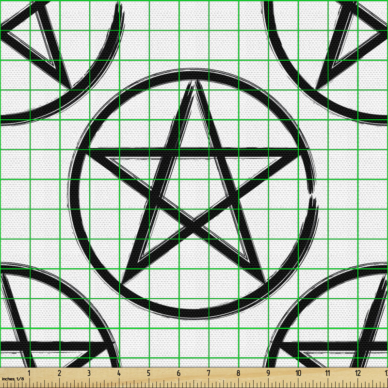 Charmisa Pentagram Star in Circle Multi-Purpose Fabric
