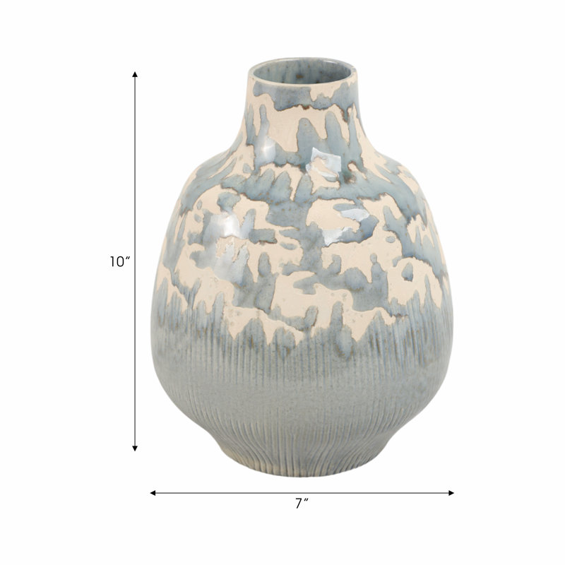 Vase décoratif en céramique fabriqué à la main en faïence