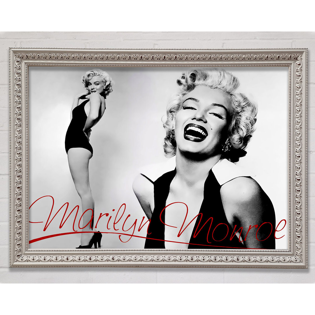 Marilyn Monroe B N W Rot - Druck