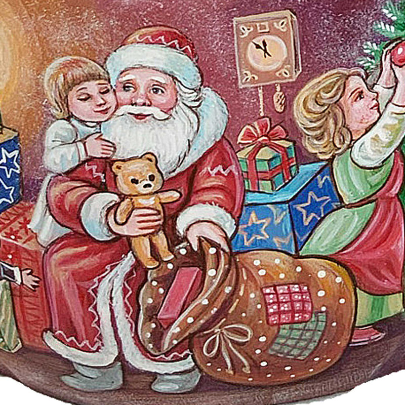 Masterpiece Wood Carved the Gift of Giving, a Snowman's Story Figurine