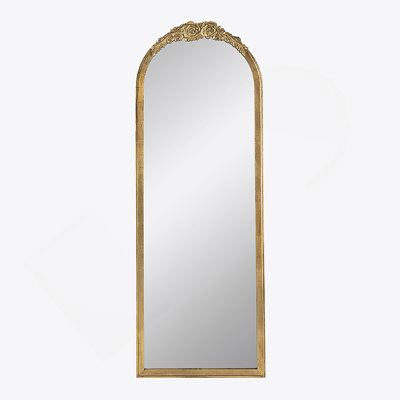 19"X56" Wood Floor Mirror, Full Body Mirror Dressing Make Up Mirror