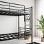 Lit superposé simple avec lit gigogne pour les chambres, structure en acier, Noise-Sleep Modern sur lit gigogne, garde-corps