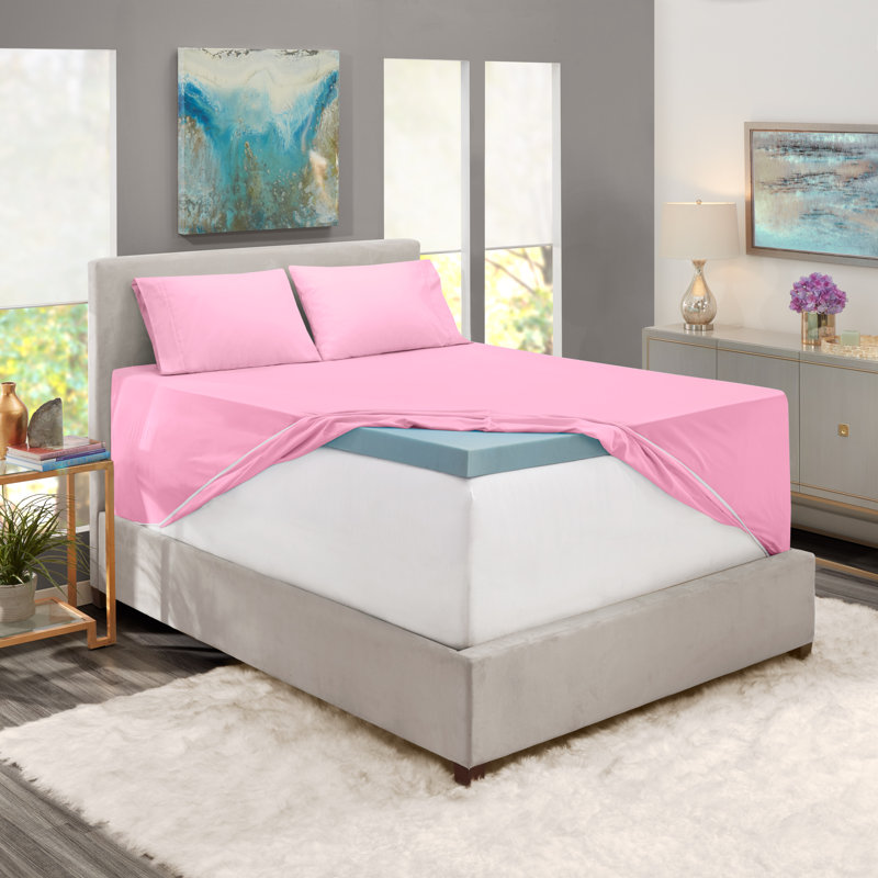 Microfiber, King Fitted Sheet, Lilac