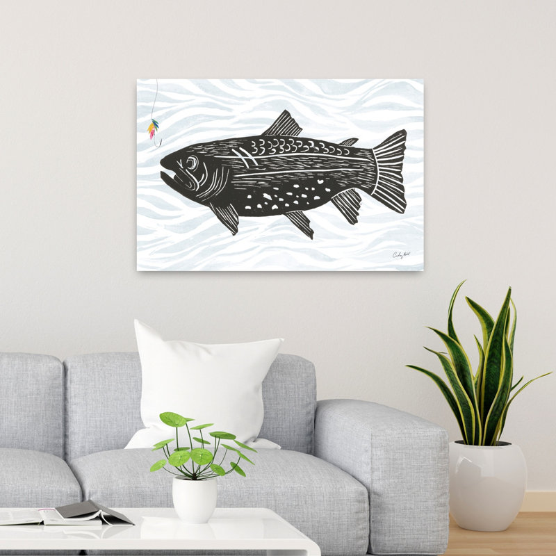 Poissons et crochets, H 36 po x l 24 po