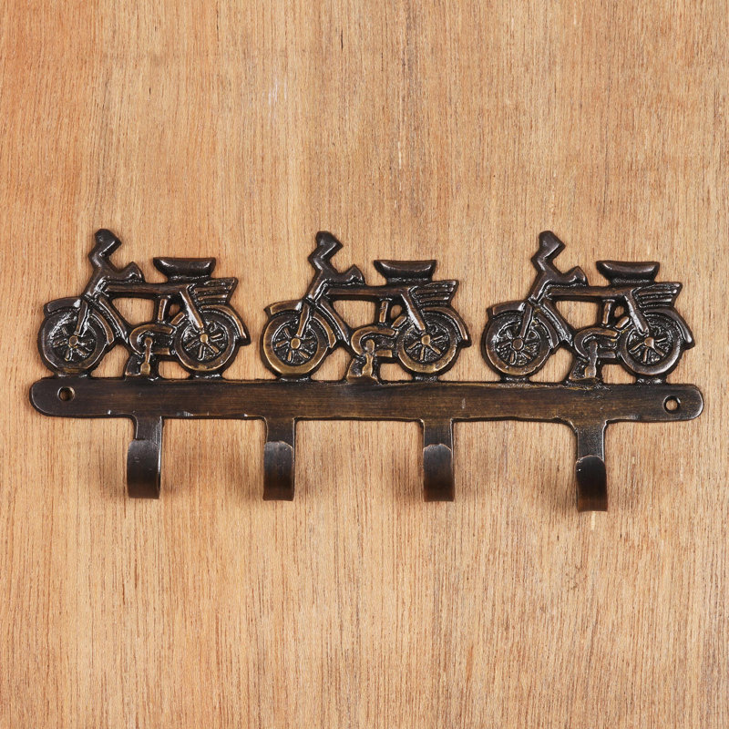 Abdulhamid Solid Wood Wall 4 - Hook Wall Mounted Coat Rack
