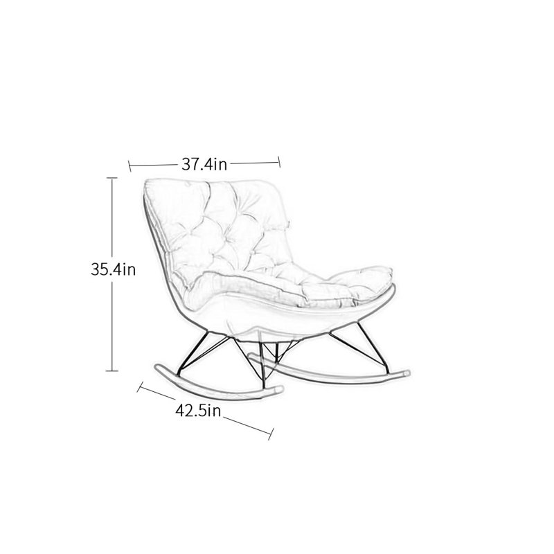 Chaise berçante simple en nid d'abeille de luxe simple, Brun foncé