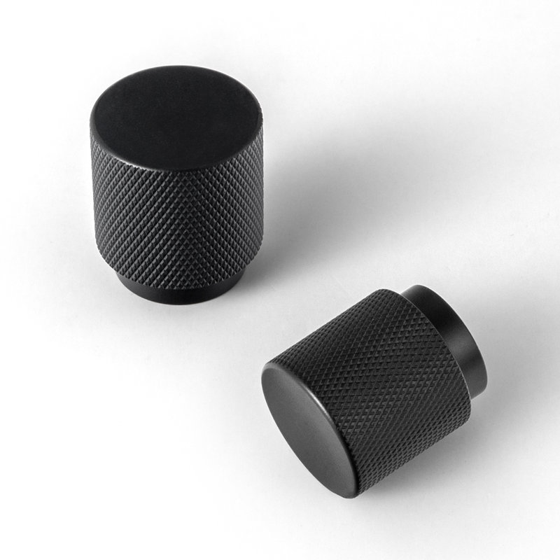 Paquet multiple de boutons cylindriques de 1 po de diamètre, Noir, noir, noir, noir