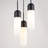Treveion 3L Contemporary Pendant Light White Pill Glass-2007563030
