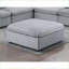 Repose-pieds en velours côtelé gris foncé avec pieds en bois | Coussin doux | Pièce modulaire