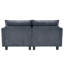 Canapé-lit en chenille de 75 po de largeur avec coussins en mousse compressée avec ports de chargement USB intégrés et poches latérales-384893861