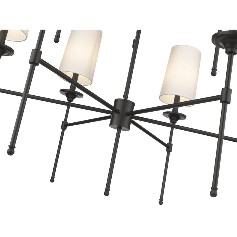 Hayse 9-Light Dimmable Chandelier, Matte Black