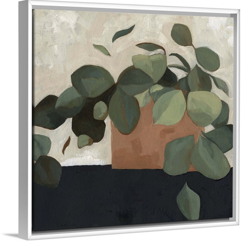 Jade Hoya II, art mural sur toile, Toile avec cadre blanc, H 38 po x l 38 po