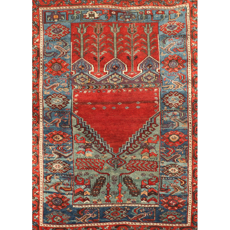 Tapis oriental multicolore tissé à la machine Oriental, Rectangle 6 pi x 9 pi
