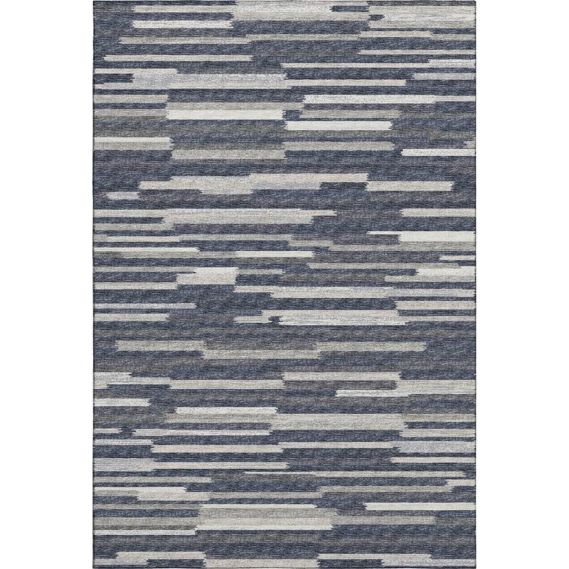 Premium Machine Washable Mayfield AMF114 Abstract Rug, Gray, 10' x 14'