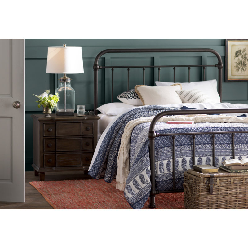 Twin Blue Cotton Branches Bedspread Cover Set