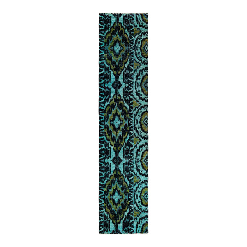Contemporary One-of-a-Kind 2' 8" X 12' 2" Hand Knotted Area Rug