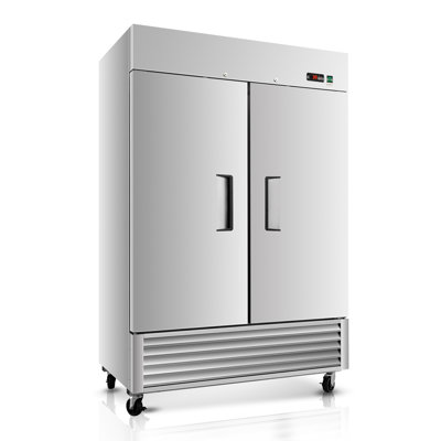 Réfrigérateur vertical en acier inoxydable 49 pieds cubes à double porte avec contrôle numérique de la température Fennel