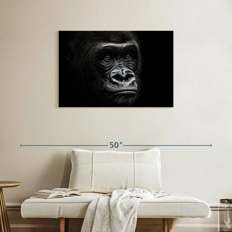 Gorilla Portrait Close Up, 24" H x 36" W