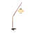 Medieval-style wooden 3D-printed floor lamp with hardware