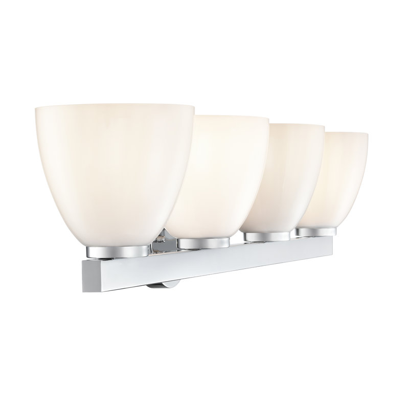 Meuble-lavabo 4 lumières Wrisley , Chrome poli