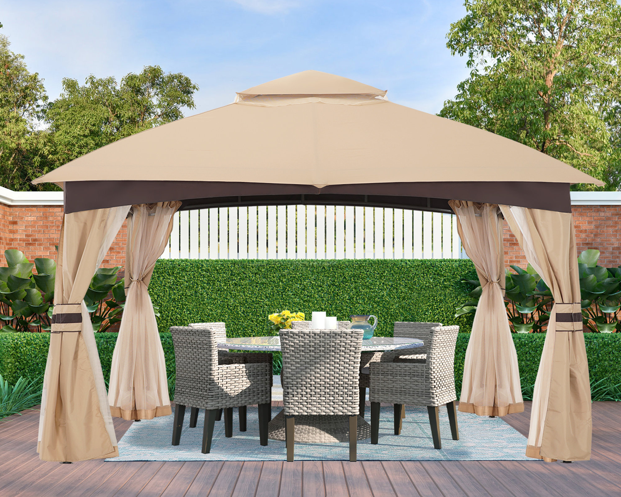 ABCCANOPY Steel Patio The Soft Roof Gazebos Reviews Wayfair