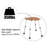 Adjustable Height Fan-shaped Bamboo Shower Chair