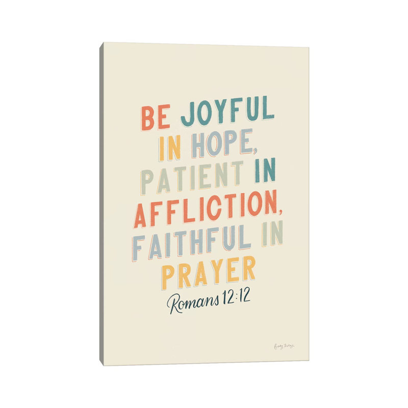Bible Saying VI by Becky Thorns - Wrapped Canvas Print, 66.04 cm H x 45.72 cm W x 1.91 cm D