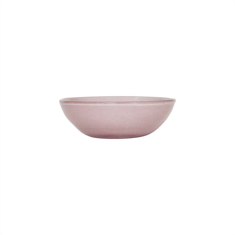 Kojo Handmade Glass Cereal Bowl, Rose