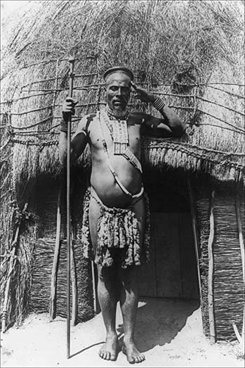 Chef zulu-reproduction de photo, H 42 po x l 28 po x P 1,5 po