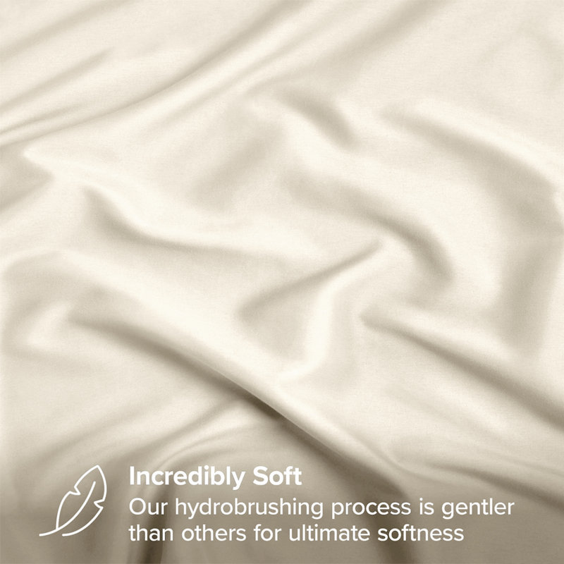 Meliah Microfibre Brushed Fitted Bed Sheet, Double (4'6), Cream