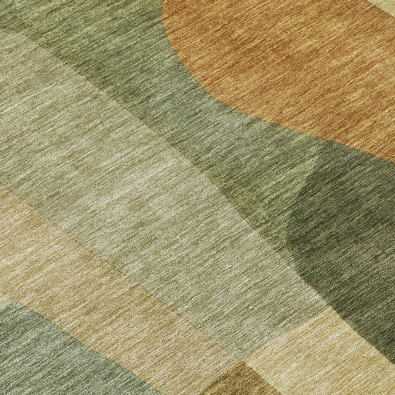Machine Washable Indoor/Outdoor Jozwiak ACN2376 Abstract Rug, Runner 2'3" x 7'6"