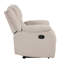 Fauteuil inclinable moderne avec revêtement en tissu texturé et accoudoirs à plateau-coussin