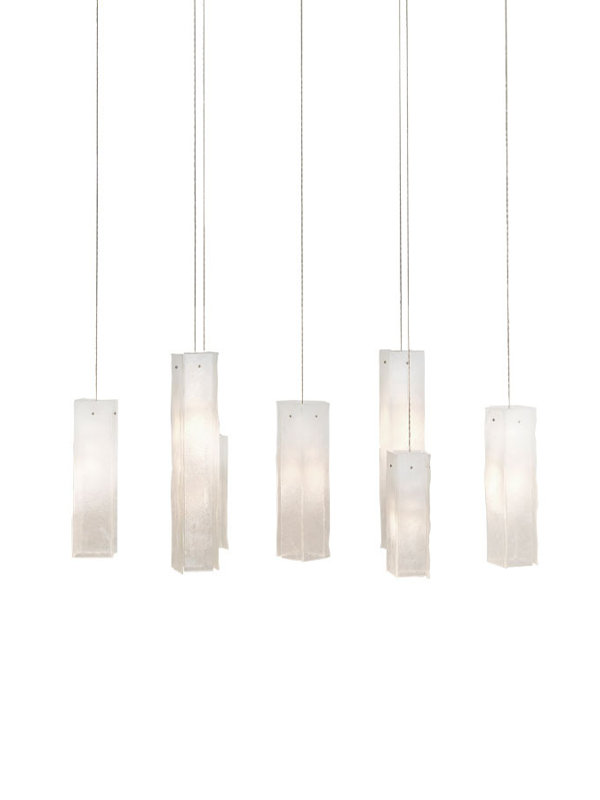 7 - Light White LED Cluster Pendant, 7, Fading White 