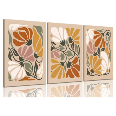 3 Piece Wrapped Canvas Wall Art