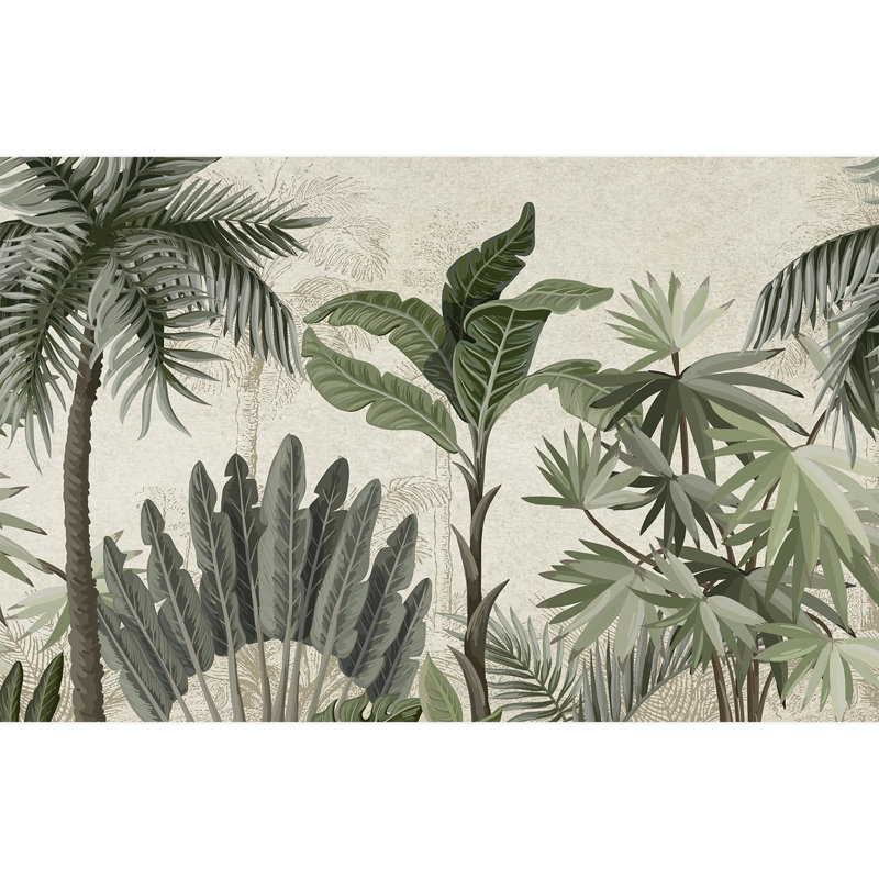 Palmier et fougère Serenity Tropics, L 108 po x l 168 po