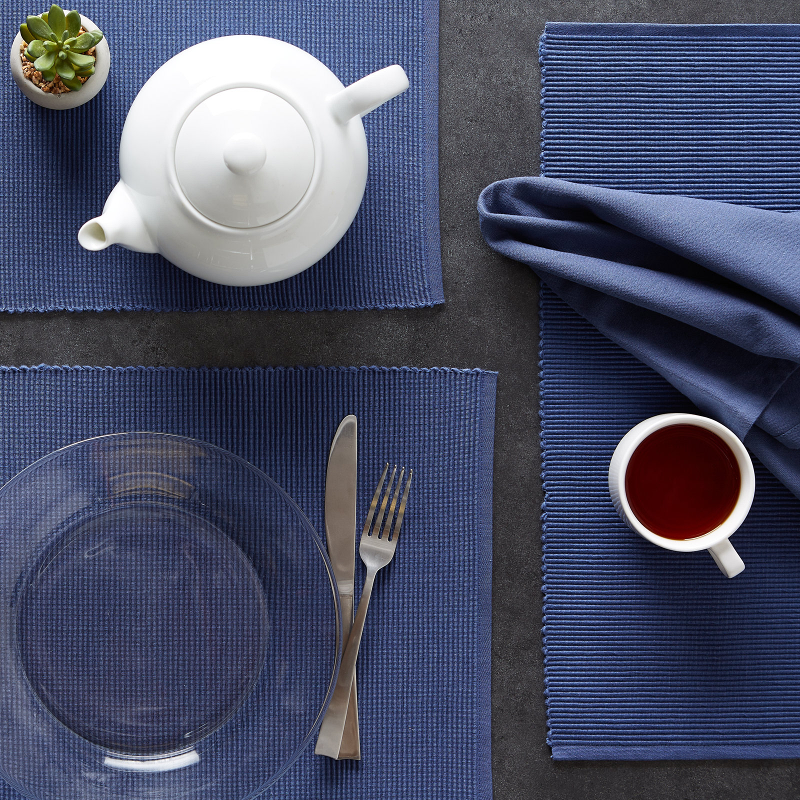 Aban Cotton Placemat, Blue
